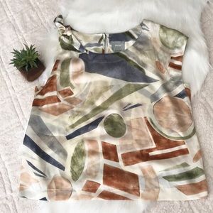 Maeve | Nailah Silk Tie Shoulder Top